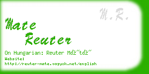 mate reuter business card